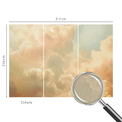 Selbstklebende Fototapete fürs Schlafzimmer mit einem Motiv aus ätherischen Wolken