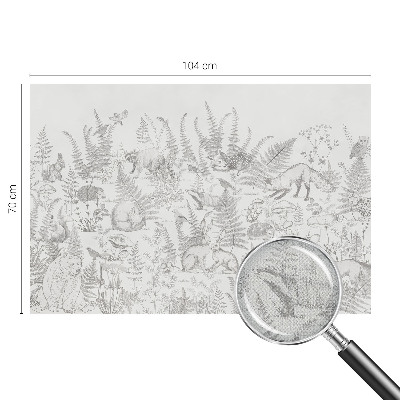 Selbstklebende Fototapete fürs Kinderzimmer Waldtiere