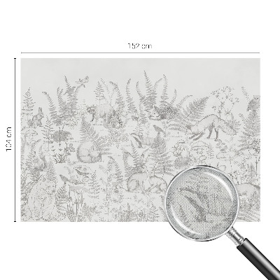 Selbstklebende Fototapete fürs Kinderzimmer Waldtiere