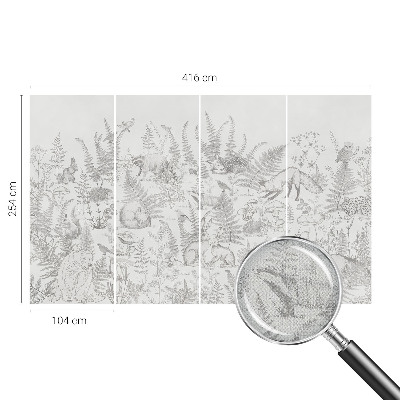 Selbstklebende Fototapete fürs Kinderzimmer Waldtiere