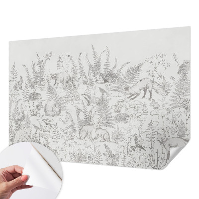 Selbstklebende Fototapete fürs Kinderzimmer Waldtiere