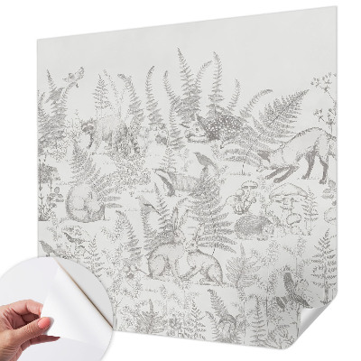 Selbstklebende Fototapete fürs Kinderzimmer Waldtiere