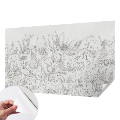 Selbstklebende Fototapete fürs Kinderzimmer Waldtiere