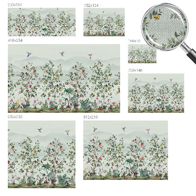 29D-Fototapete Exotische Bäume