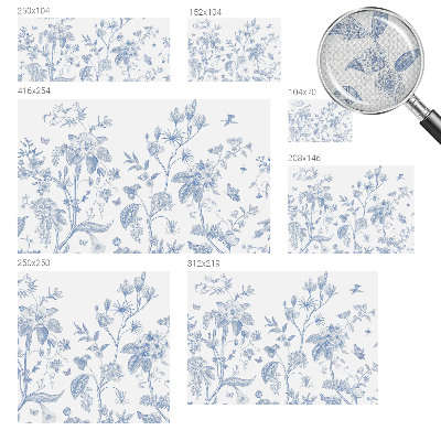 Fototapete in 3D-Optik Blumenmuster