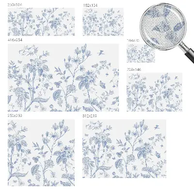 Fototapete in 3D-Optik mit Blumenmuster