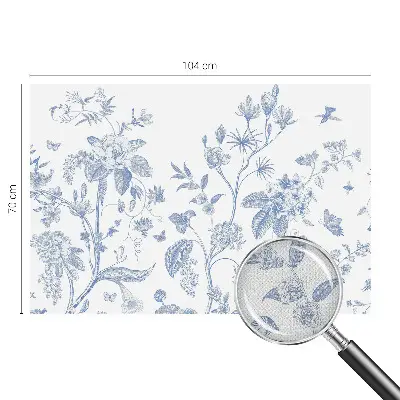 Fototapete in 3D-Optik mit Blumenmuster