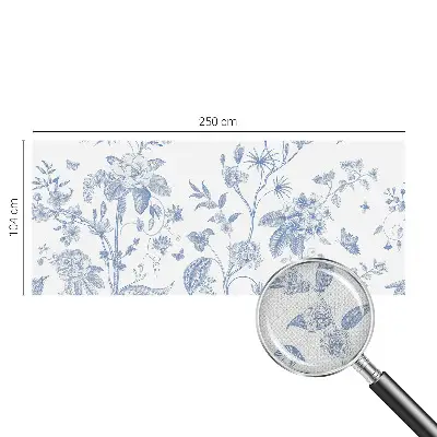 Fototapete in 3D-Optik mit Blumenmuster