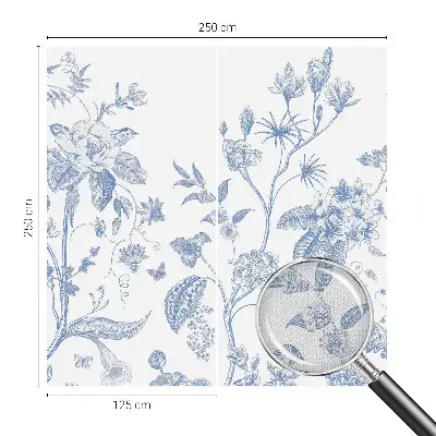 Fototapete in 3D-Optik mit Blumenmuster