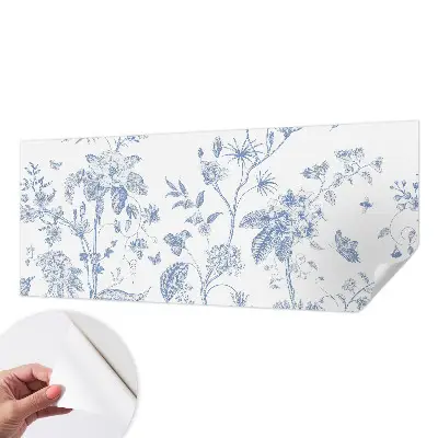 Fototapete in 3D-Optik mit Blumenmuster