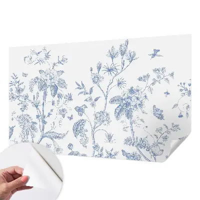 Fototapete in 3D-Optik mit Blumenmuster