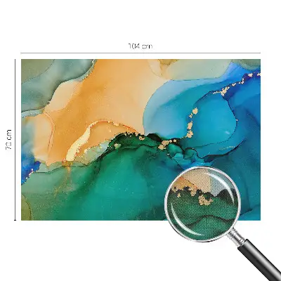 Moderne Fototapete nach Maß mit bunten Wellen
