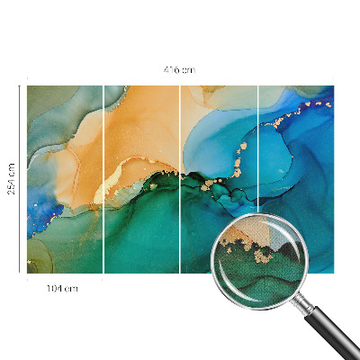 Moderne Fototapete nach Maß Bunte Wellen