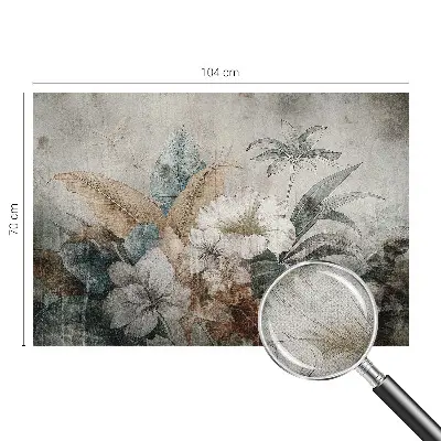 29D-Fototapete fürs Wohnzimmer mit floralem Motiv „Blumentraum“