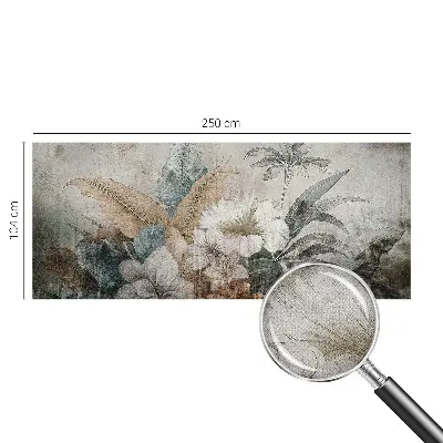 29D-Fototapete fürs Wohnzimmer mit floralem Motiv „Blumentraum“