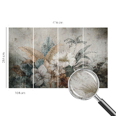 29D-Fototapete fürs Wohnzimmer Blumentraum