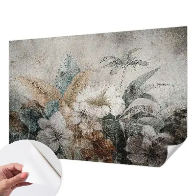 29D-Fototapete fürs Wohnzimmer mit floralem Motiv „Blumentraum“