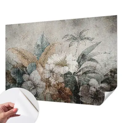 29D-Fototapete fürs Wohnzimmer mit floralem Motiv „Blumentraum“