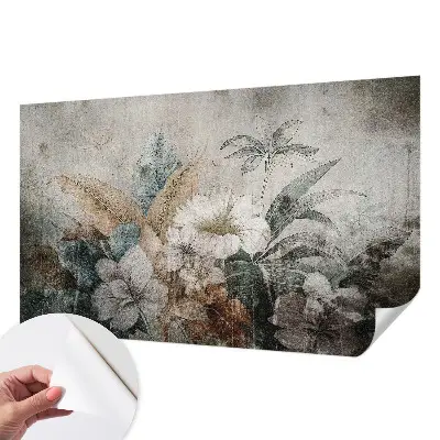 29D-Fototapete fürs Wohnzimmer mit floralem Motiv „Blumentraum“