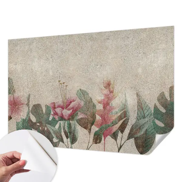 Motivtapete nach Maß mit zartem Blumenmotiv