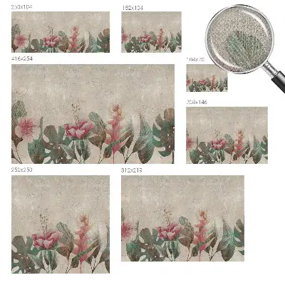Motivtapete nach Maß mit zartem Blumenmotiv