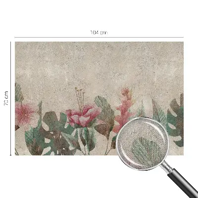 Motivtapete nach Maß mit zartem Blumenmotiv