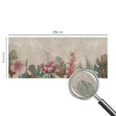 Motivtapete nach Maß mit zartem Blumenmotiv