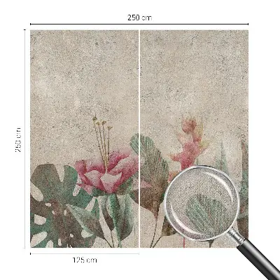 Motivtapete nach Maß mit zartem Blumenmotiv
