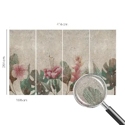 Motivtapete nach Maß mit zartem Blumenmotiv