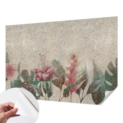 Motivtapete nach Maß mit zartem Blumenmotiv