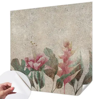 Motivtapete nach Maß mit zartem Blumenmotiv