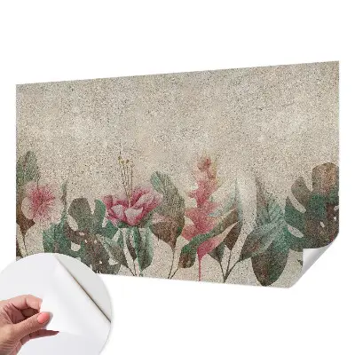 Motivtapete nach Maß mit zartem Blumenmotiv