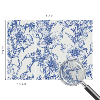 29D-Fototapete fürs Schlafzimmer Blütenzweige