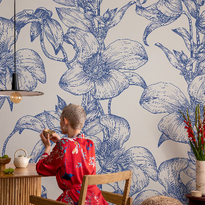 29D-Fototapete fürs Schlafzimmer Blütenzweige