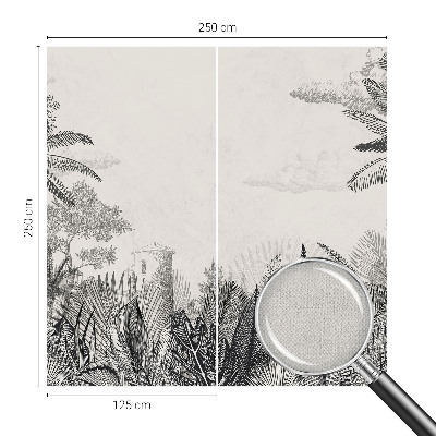 Selbstklebende Fototapete für die Wand Tropische Landschaft