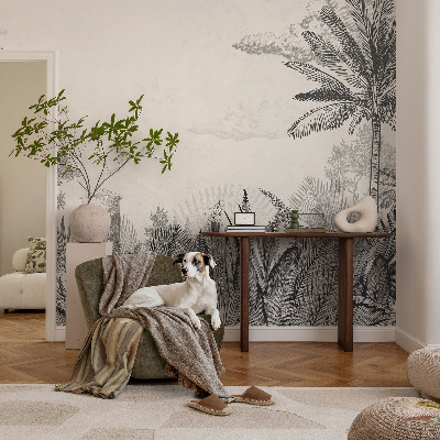 Selbstklebende Fototapete für die Wand Tropische Landschaft