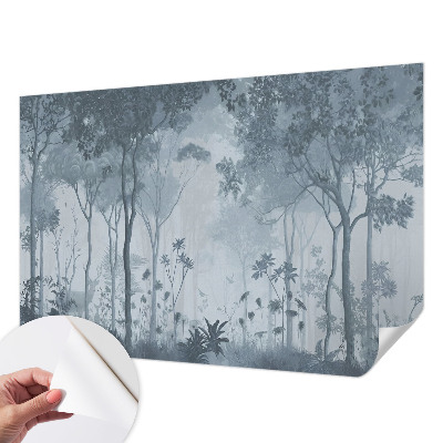 Selbstklebende Fototapete fürs Wohnzimmer Mystik des Waldes