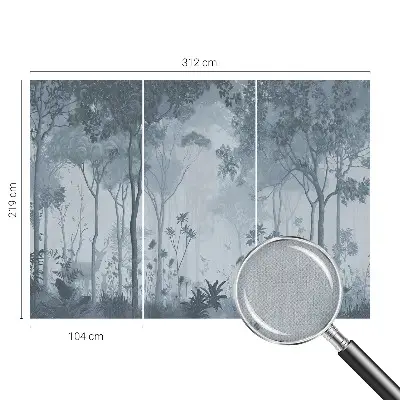 Selbstklebende Fototapete fürs Wohnzimmer mit Motiv „Mystik des Waldes“