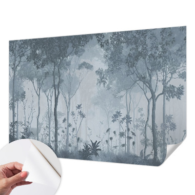 Selbstklebende Fototapete fürs Wohnzimmer Mystik des Waldes