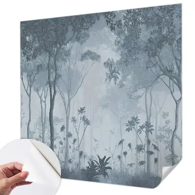 Selbstklebende Fototapete fürs Wohnzimmer mit Motiv „Mystik des Waldes“