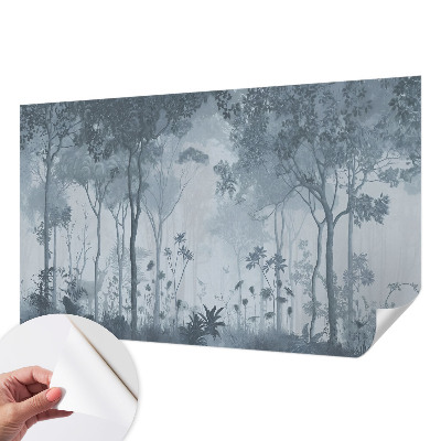 Selbstklebende Fototapete fürs Wohnzimmer Mystik des Waldes