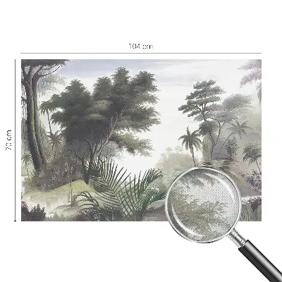 Vintage Tapete mit exotischem Landschaftsdesign