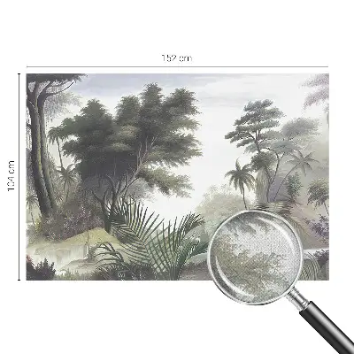 Vintage Tapete mit exotischem Landschaftsdesign