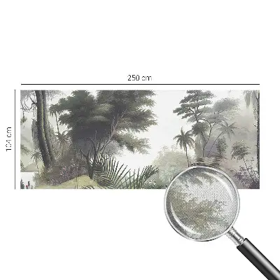 Vintage Tapete mit exotischem Landschaftsdesign