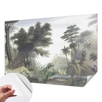 Vintage Tapete mit exotischem Landschaftsdesign