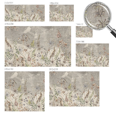 Selbstklebende Fototapete fürs Kinderzimmer Wildpflanzen