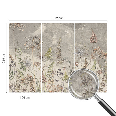 Selbstklebende Fototapete fürs Kinderzimmer Wildpflanzen