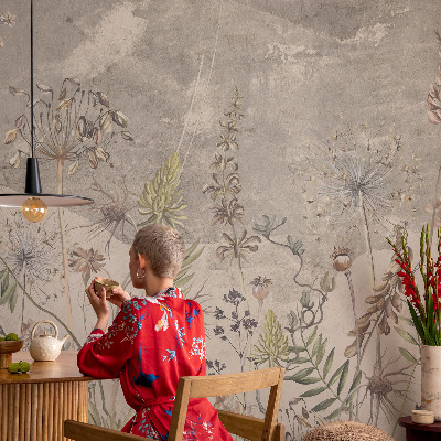 Selbstklebende Fototapete fürs Kinderzimmer Wildpflanzen