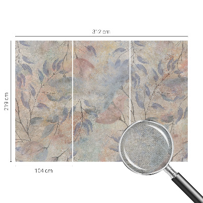 30D-Fototapete Abstrakte Blätter