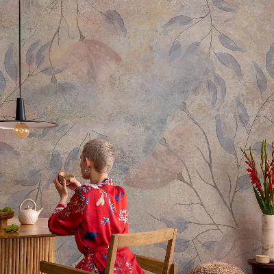 30D-Fototapete Abstrakte Blätter